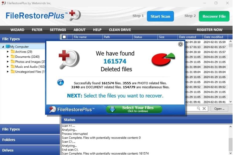 Data Recovery software compatible with Windows 11, 10, 8.1, 7 – recover deleted and lost files – rescue deleted images, photos, audios, videos, documents and more - Image 2