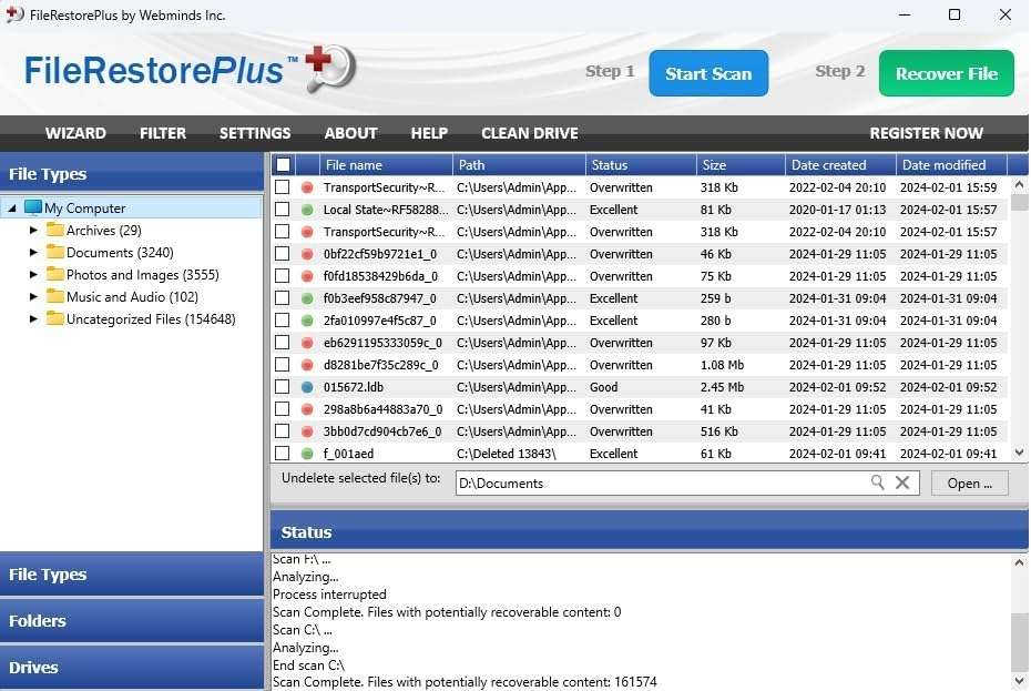 Data Recovery software compatible with Windows 11, 10, 8.1, 7 – recover deleted and lost files – rescue deleted images, photos, audios, videos, documents and more - Image 3
