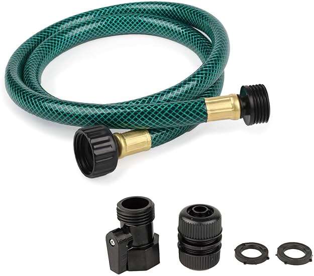Garden Hose Leakproof for Gardener: 1/2” PVC Water Hoses with GHT Fittings - 3 FT No Kink and Flexible for Outdoor - Image 1