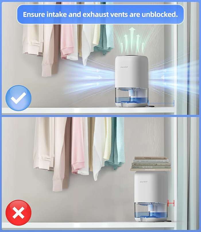 Dehumidifier, 35 OZ Small Dehumidifiers for Bedroom for Home, Quiet with Auto Shut Off, Dehumidifiers for Bedroom (280 sq. ft), Bathroom, RV, Closet, White - Image 8