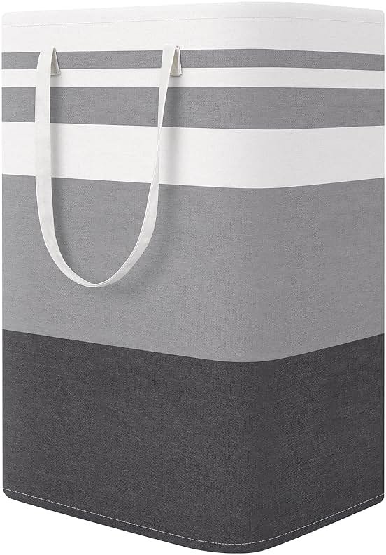 StorageRight Large Collapsible Laundry Basket Hamper with Easy Carry Handles,Freestanding Clothes Hampers for Laundry, Bedroom, Dorm, Towels, Toys, 75L, Gradient Grey - Product Image