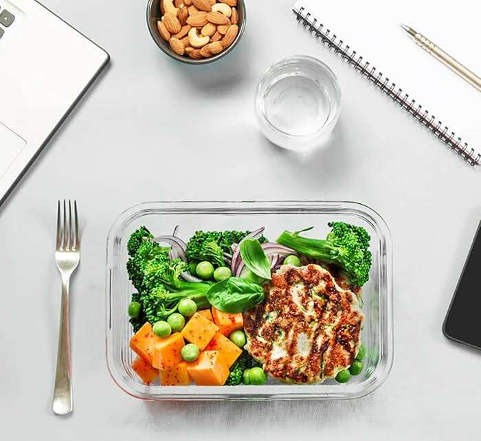 M MCIRCO 30 Pieces Glass Food Storage Containers with Upgraded Snap Locking Lids,Glass Meal Prep Containers Set - Airtight Lunch Containers, Microwave, Oven, Freezer and Dishwasher Friendly, Blue - Image 2