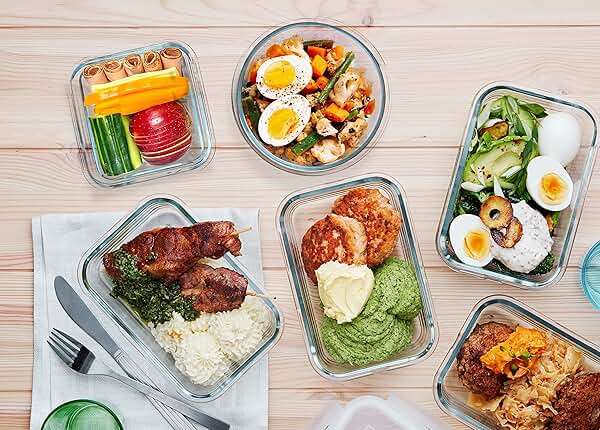 M MCIRCO 30 Pieces Glass Food Storage Containers with Upgraded Snap Locking Lids,Glass Meal Prep Containers Set - Airtight Lunch Containers, Microwave, Oven, Freezer and Dishwasher Friendly, Blue - Image 6