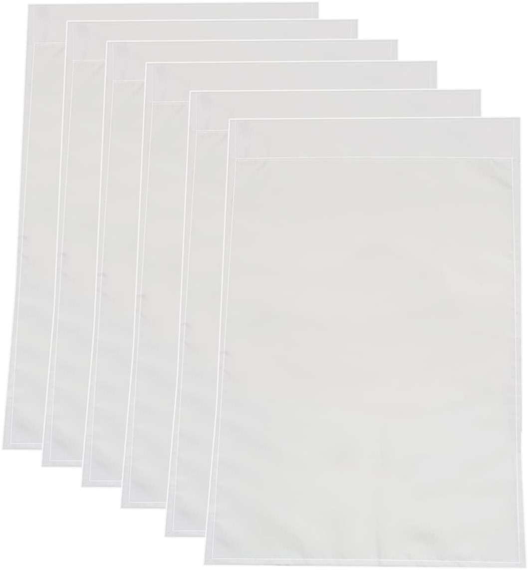 6Pcs Lawn Garden Flags Blank Garden Flags DIY Decorative Flag, Polyester Banners Flag for Indoor Outdoor Garden Decoration Holiday Festival,12 x 18 Inch, White - Image 1