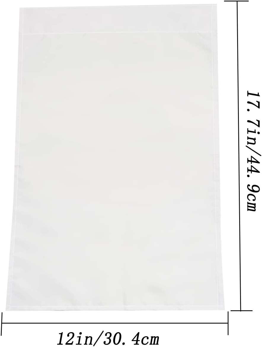 6Pcs Lawn Garden Flags Blank Garden Flags DIY Decorative Flag, Polyester Banners Flag for Indoor Outdoor Garden Decoration Holiday Festival,12 x 18 Inch, White - Image 2