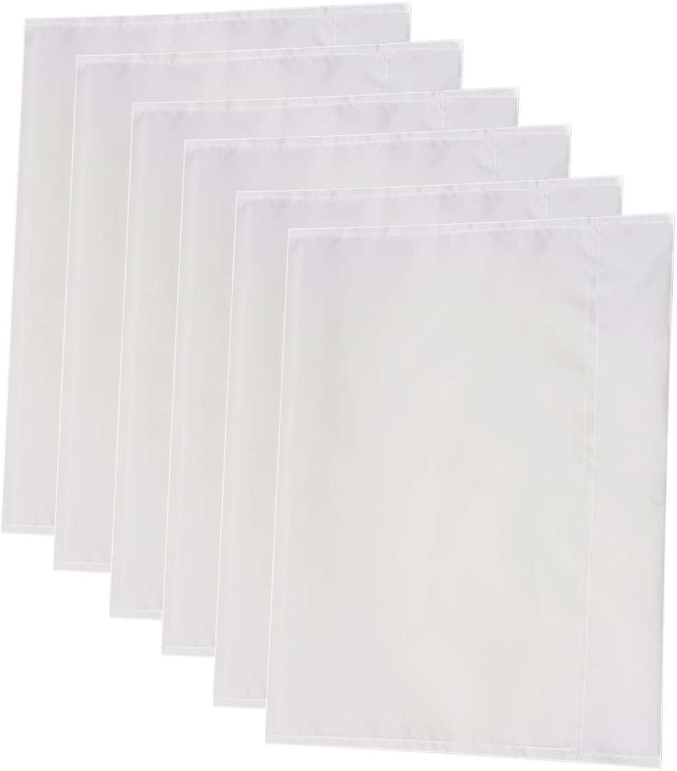 6Pcs Lawn Garden Flags Blank Garden Flags DIY Decorative Flag, Polyester Banners Flag for Indoor Outdoor Garden Decoration Holiday Festival,12 x 18 Inch, White - Image 3