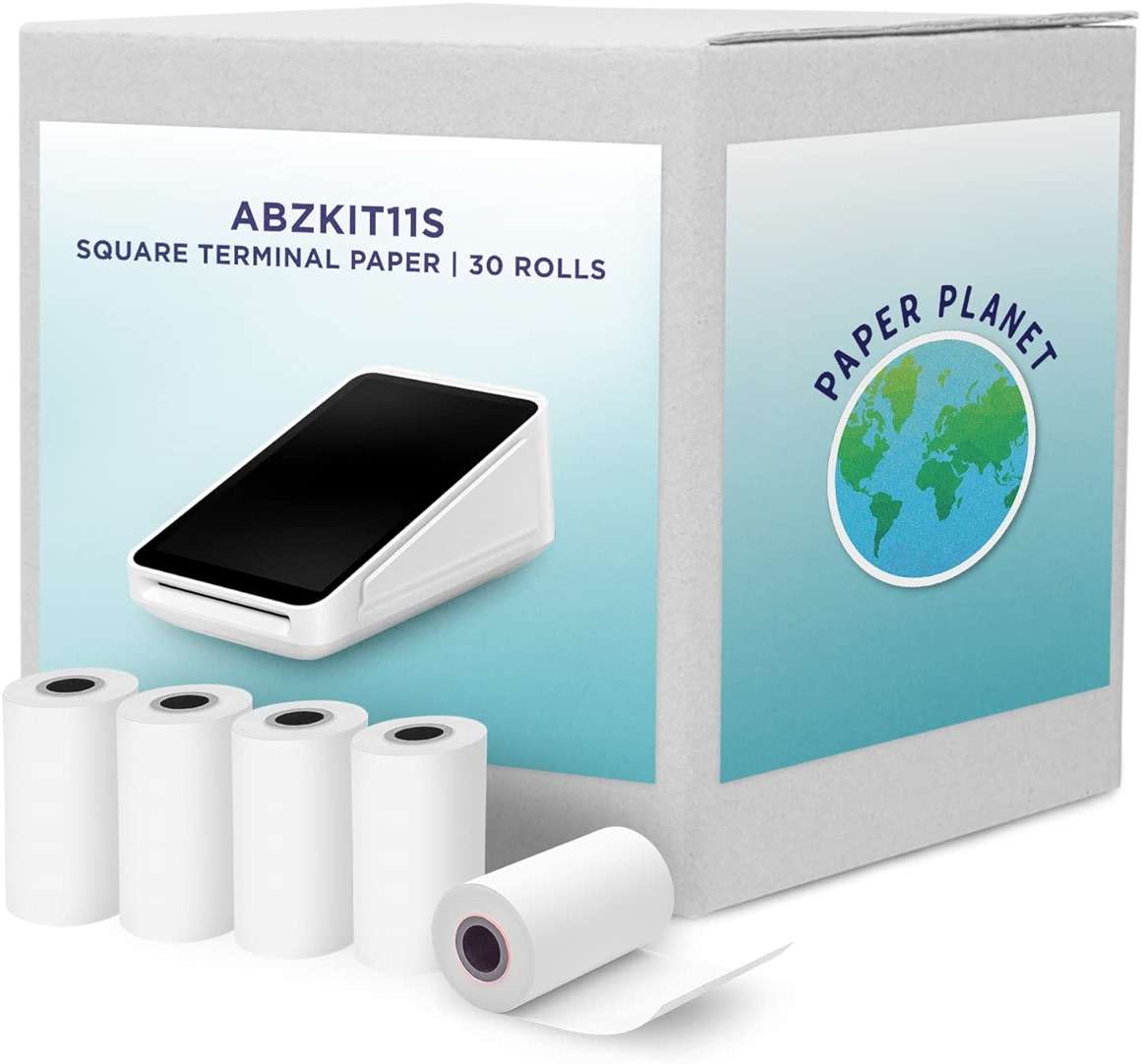 Thermal Receipt Printer Paper for Square Terminal by Paper Planet | 30 Rolls | SPD2-01 - Image 1