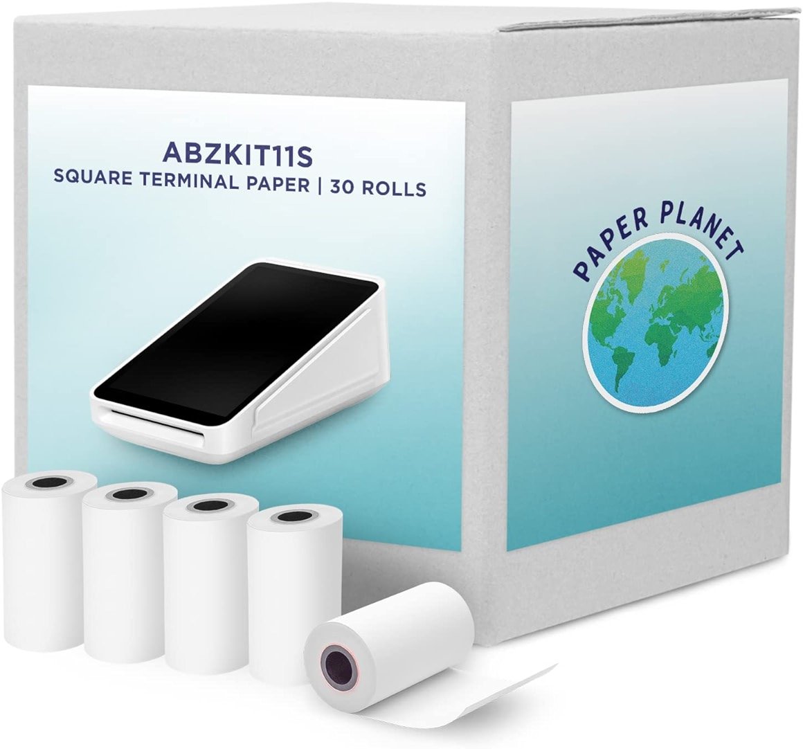 Thermal Receipt Printer Paper for Square Terminal by Paper Planet | 30 Rolls | SPD2-01 - Product Image