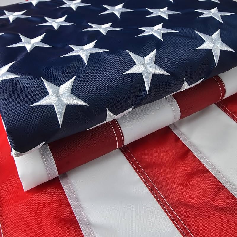 American Flag 2x3 Ft, US Flag/USA Flag with Oxford Polyester Material, Vivid Color, Sewn Stripes, Brass Grommets, Embroidered Stars, Perfect for Indoor/Outdoor Use - Product Image