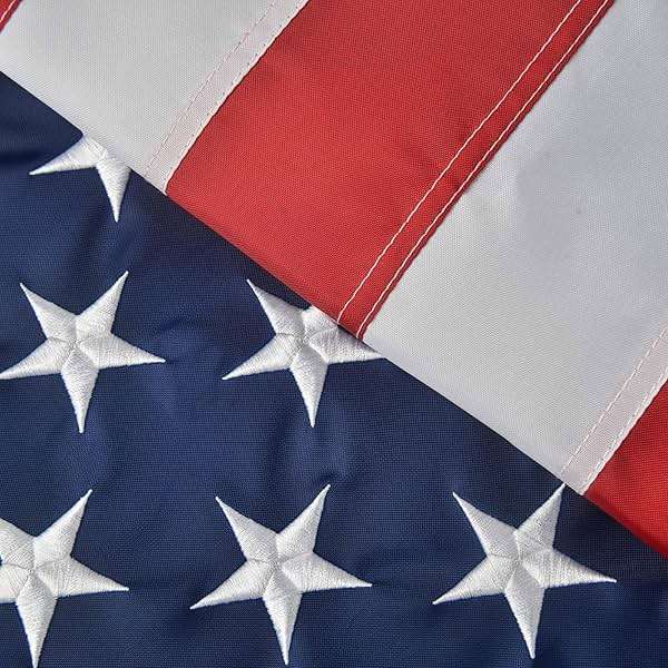 American Flag 2x3 Ft, US Flag/USA Flag with Oxford Polyester Material, Vivid Color, Sewn Stripes, Brass Grommets, Embroidered Stars, Perfect for Indoor/Outdoor Use - Image 4