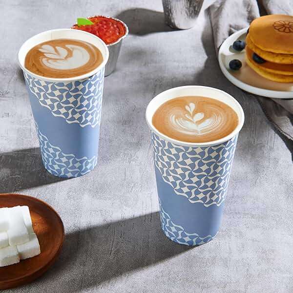 MUCHII 16 oz Paper Coffee Cups, Disposable Paper Cups 210 Count, Disposable Paper Cups for Hot Beverage, Paper Drinking Cups Big for Home use, Office, Restaurant and Events - Image 2