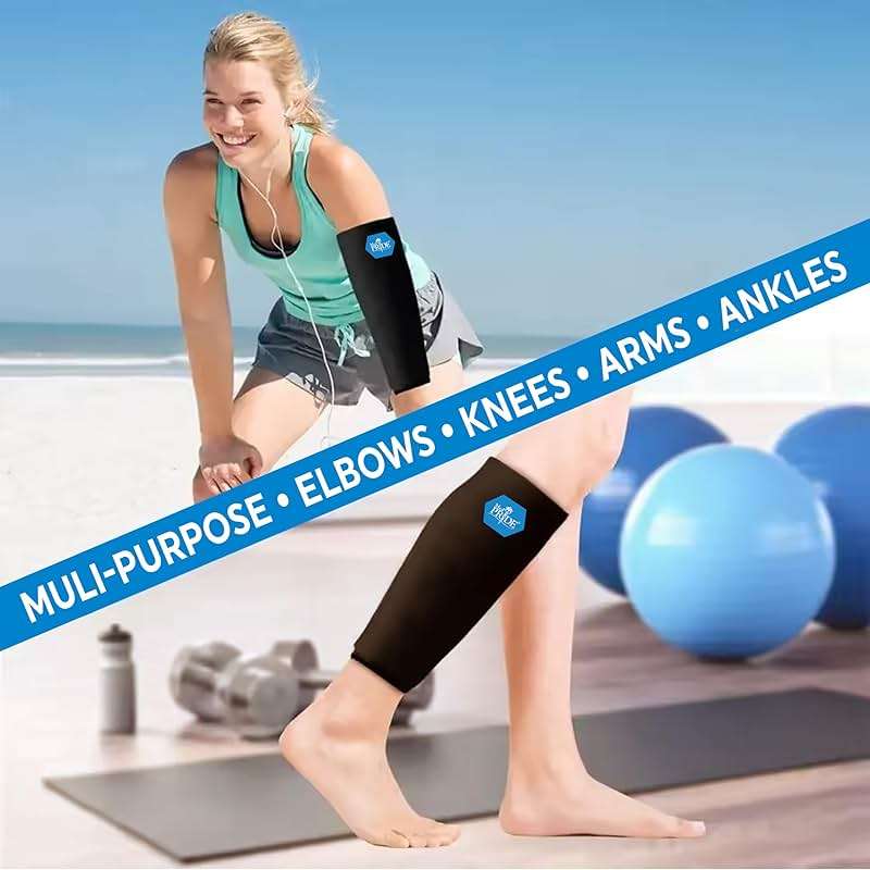 MED PRIDE Gel Compression Sleeve for Elbow, Knee, Arm, Reusable Hot & Cold Therapy for Pain Relief, Swelling, Injuries, Flexible Fit - Image 2