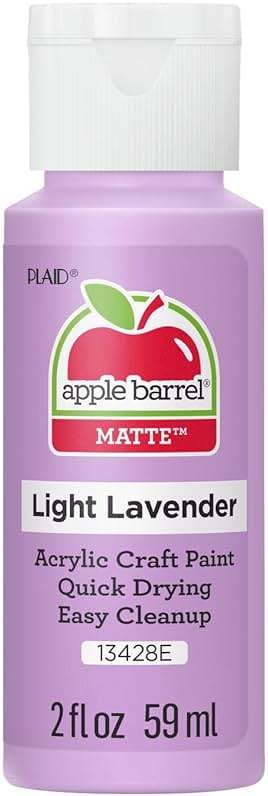 Apple Barrel Acrylic Paint, Light Lavender 2 fl oz Classic, Easy To Apply DIY Arts And Crafts, Art Supplies With A Matte Finish - Image 1