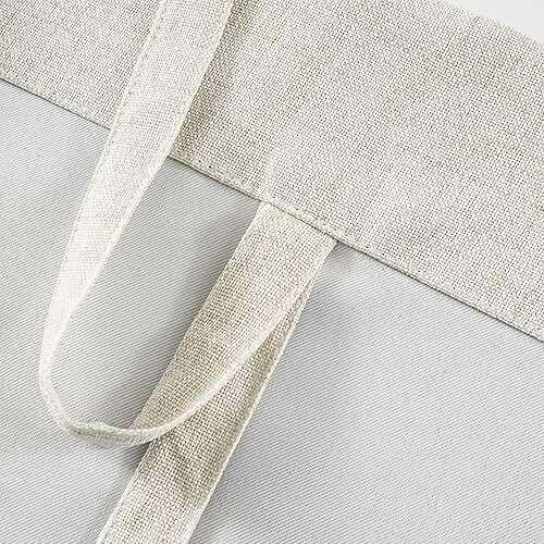 DriftAway Double Layer Linen Blackout Tie Up Curtains Thermal Insulated Fully Lined Balloon Roman Shade Bathroom Window Adjustable Rod Pocket for Small Window 25 Inch by 47 Inch Light Linen - Image 7