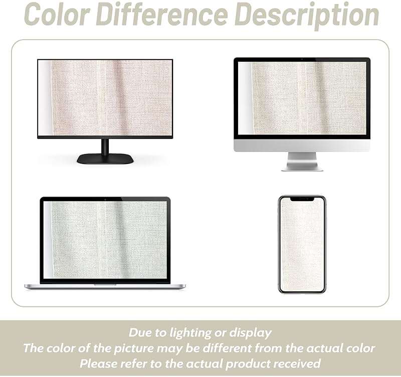 DriftAway Double Layer Linen Blackout Tie Up Curtains Thermal Insulated Fully Lined Balloon Roman Shade Bathroom Window Adjustable Rod Pocket for Small Window 25 Inch by 47 Inch Light Linen - Image 8