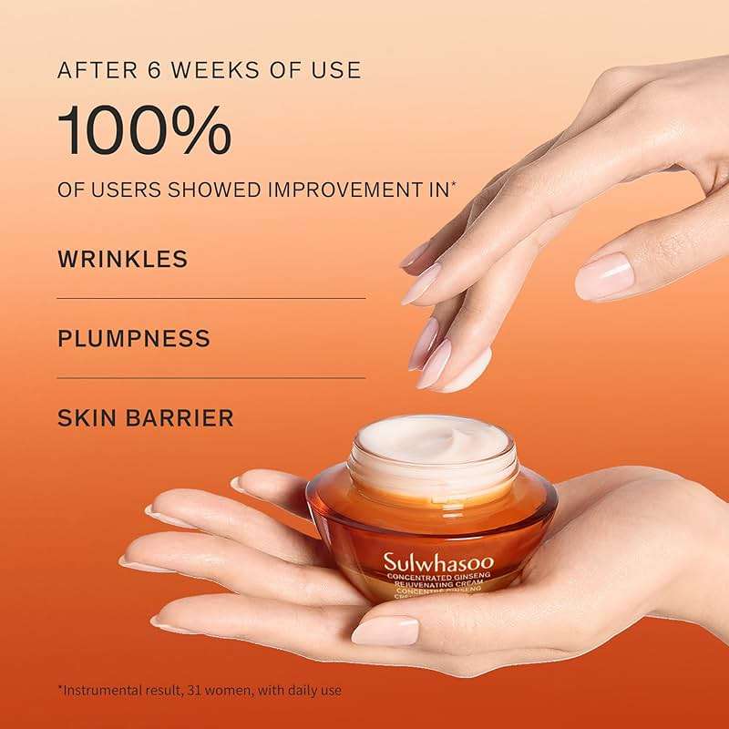 Sulwhasoo Concentrated Ginseng Rejuvenating Cream | Anti-Aging Korean Moisturizer | With Ginseng, Peptides & Squalane | Firms & Reduces Wrinkles | Hydrating Face Cream for All Skin Types - Image 5