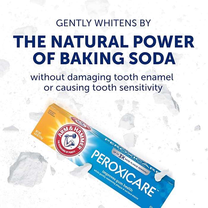 ARM & Hammer Peroxicare Toothpaste for Gum Health, Baking Soda Toothpaste, Clean Mint, 6.0 oz (Pack of 4 - Image 7