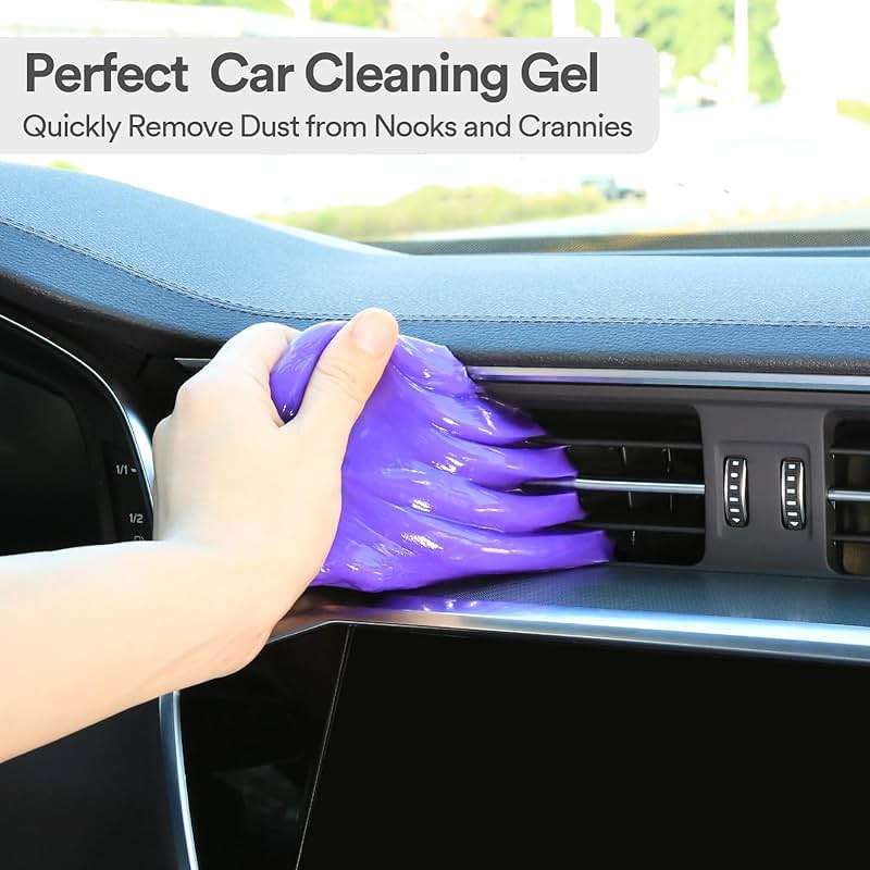 PULIDIKI Car Cleaning Gel Cleaning Putty Car Interior Cleaner Car Detailing Kit Car Cleaning Slime Car Cleaning Supplies Car Accessories Gifts for Men Women Purple - Image 2