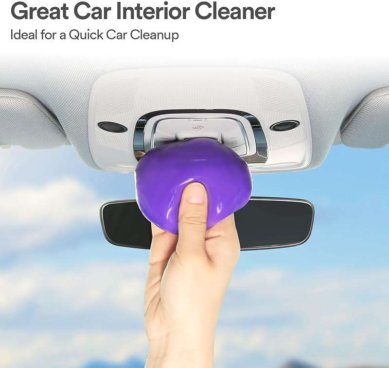 PULIDIKI Car Cleaning Gel Cleaning Putty Car Interior Cleaner Car Detailing Kit Car Cleaning Slime Car Cleaning Supplies Car Accessories Gifts for Men Women Purple - Image 3