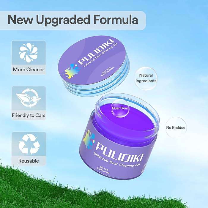 PULIDIKI Car Cleaning Gel Cleaning Putty Car Interior Cleaner Car Detailing Kit Car Cleaning Slime Car Cleaning Supplies Car Accessories Gifts for Men Women Purple - Image 6