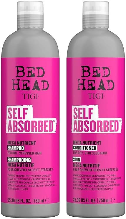 Bed Head by TIGI Self Absorbed Shampoo and Conditioner Set for Dry Hair, Nourishing and Strengthening Frizz Control Hair Care Duo, 25.36 Fl oz, 2 Pack - Product Image