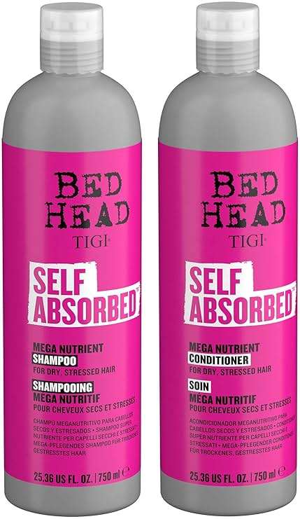 Bed Head by TIGI Self Absorbed Shampoo and Conditioner Set for Dry Hair, Nourishing and Strengthening Frizz Control Hair Care Duo, 25.36 Fl oz, 2 Pack - Image 2