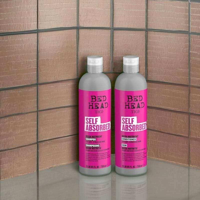 Bed Head by TIGI Self Absorbed Shampoo and Conditioner Set for Dry Hair, Nourishing and Strengthening Frizz Control Hair Care Duo, 25.36 Fl oz, 2 Pack - Image 5