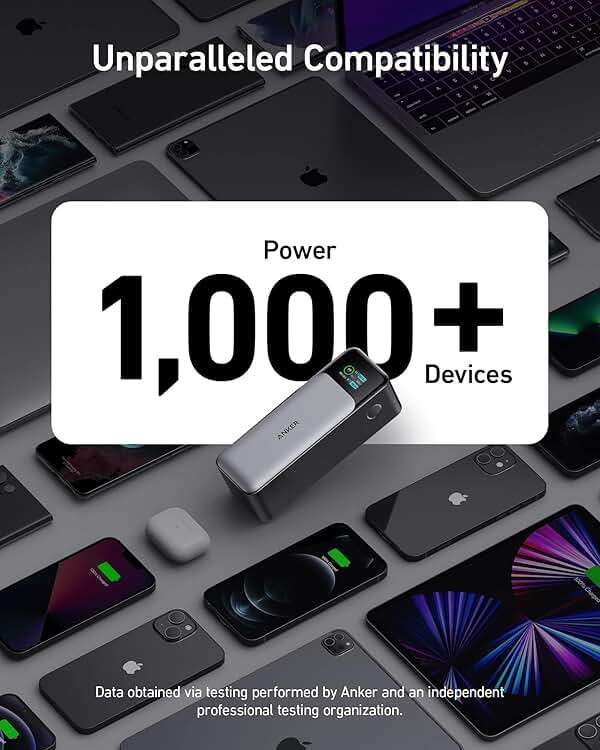 Anker 737 Power Bank, 140W Max 3-Port Laptop Portable Charger, 24,000mAh, Smart Display, Compatible with iPhone 16 / 15 / 14 Series, Vision Pro, Samsung, MacBook, and More - Image 7