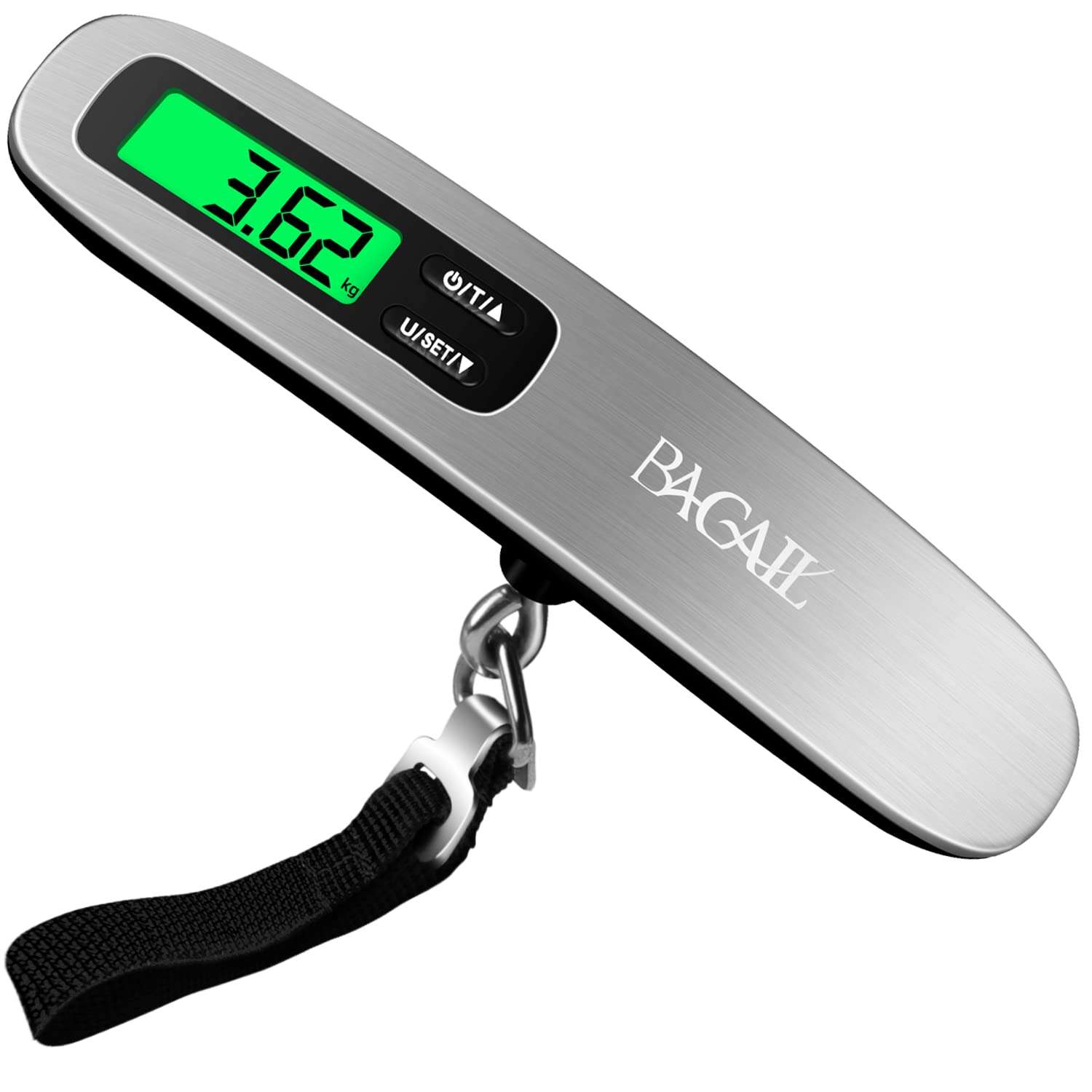 BAGAIL Digital Luggage Scale, 110lbs Hanging Baggage Scale with Backlit LCD Display, Portable Suitcase Weighing Scale, Travel Luggage Weight Scale with Hook, Strong Straps for Travelers - Image 1