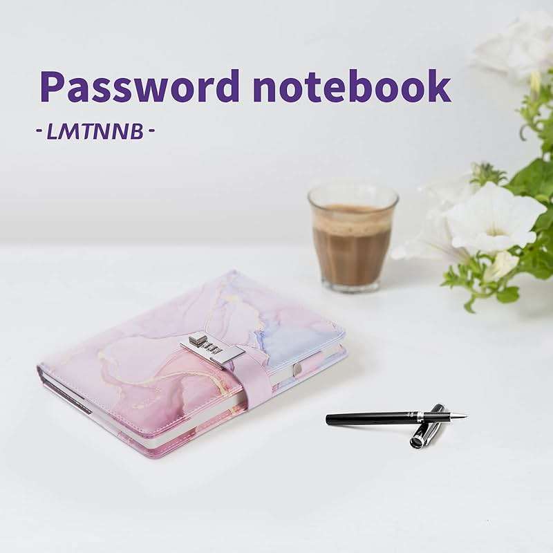 LMTNNB Marble Diary with Lock for Girls and Women, A5 Leather Locked Journal for Teen Girls, Secret Cute Password Lock Notebooks with Pen Holder for Travel Diary Office Notepad - Image 7