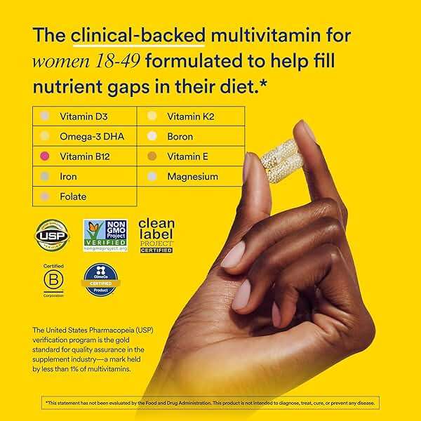Ritual Women’s 18+ Daily Multivitamin - Key Essential Vitamins and Minerals to Support Energy, Heart, Bone, Brain Health* - Clinical Backed - Vegan - USP Verified - Mint - 60 Capsules - 30 Servings - Image 2