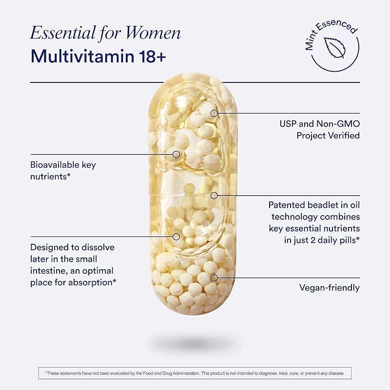 Ritual Women’s 18+ Daily Multivitamin - Key Essential Vitamins and Minerals to Support Energy, Heart, Bone, Brain Health* - Clinical Backed - Vegan - USP Verified - Mint - 60 Capsules - 30 Servings - Image 5