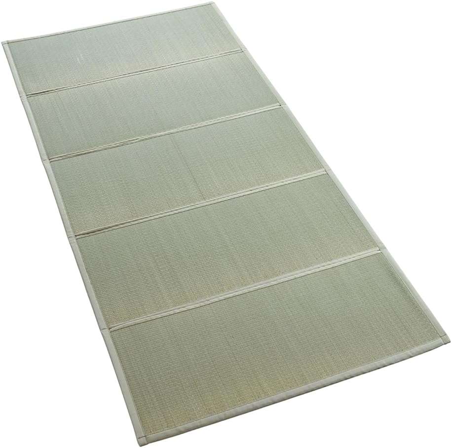Tatami Mat – Foldable Japanese Tatami Mat Igusa Mattress, Rush Grass Floor Sleeping Futon, Meditation Yoga Zen Tatami, Twin XL by BJDesign - Image 1