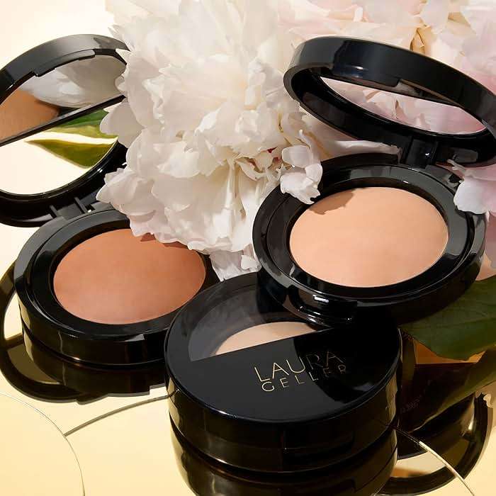LAURA GELLER NEW YORK Baked Blurring + Setting Powder, Translucent Makeup Setting Powder For Soft-Focus Finish, Minimize Fine Lines and Pores, Light/Medium - Image 3