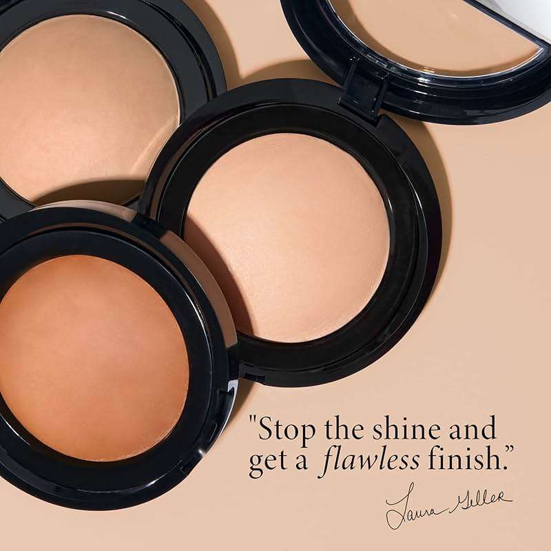 LAURA GELLER NEW YORK Baked Blurring + Setting Powder, Translucent Makeup Setting Powder For Soft-Focus Finish, Minimize Fine Lines and Pores, Light/Medium - Image 4