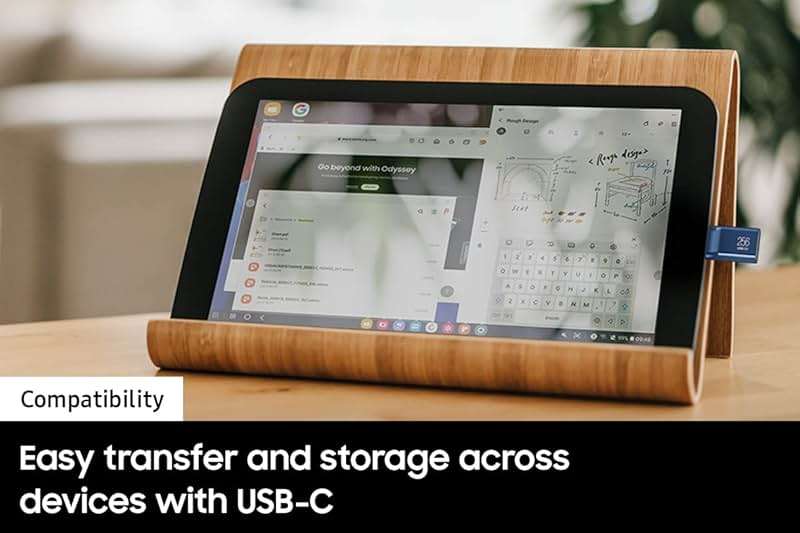 Samsung Type-C USB Flash Drive, 256GB, Transfers 4GB Files in 11 Secs w/Up to 400MB/s USB 3.2 Gen 1 Read Speeds, Compatible w/USB 3.0/2.0, Waterproof, 2022, Blue, MUF-256DA/AM - Image 5