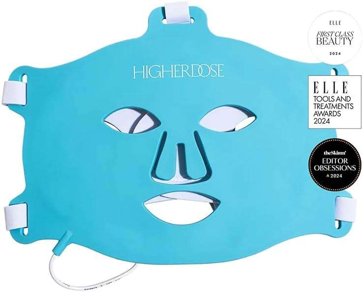 HigherDOSE Red Light Face Mask - FDA Cleared LED Red Light Therapy for Face with Near Infrared Technology - At-Home Facial Device to Improve Fine Lines, Wrinkles, Hydration & Redness for Glass Skin - Image 8