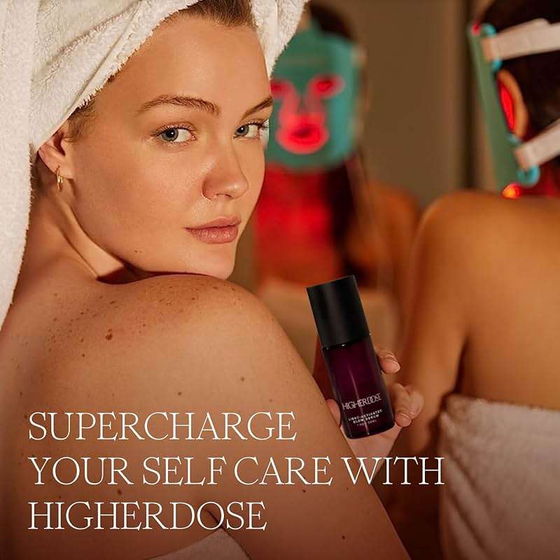 HigherDOSE Red Light Face Mask - FDA Cleared LED Red Light Therapy for Face with Near Infrared Technology - At-Home Facial Device to Improve Fine Lines, Wrinkles, Hydration & Redness for Glass Skin - Image 9