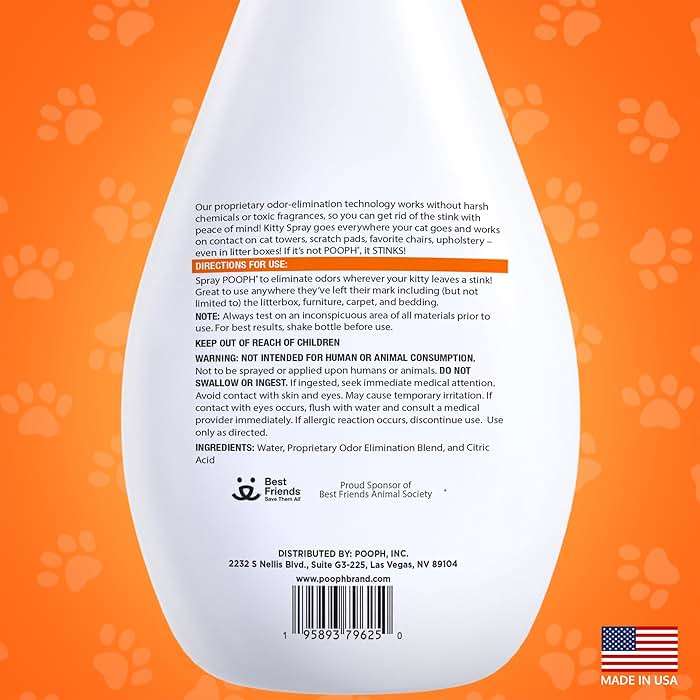 POOPH® Kitty Odor Eliminator – 32 fl oz Bottle – Proprietary Odor-Elimination Technology Works On-Contact – Cat Trees, Toys, Furniture, Bedding – NO Fragrances, NO Harsh Chemicals, Safe & Non-Toxic - Image 9