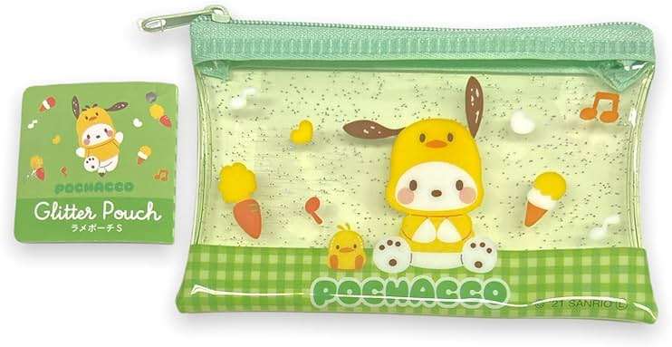 Friend Sanrio Pochacco Accessories Cosmetic Flat vinyl Mini pouch Zipper Case Bag 4.7 in (W) × 3.0 in (H) - Image 7