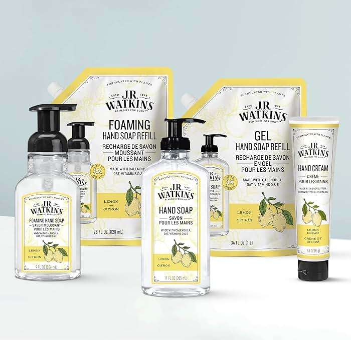 J.R. Watkins Gel Hand Soap Refill, Moisturizing Hand Wash, Alcohol-Free, Cruelty-Free, Lemon, 34 Fl Oz, 3 Pack - Image 3
