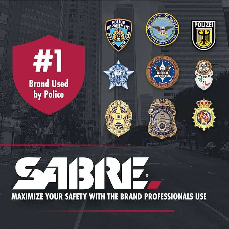 SABRE 3‑in‑1 Defense Pepper Spray with Tear Gas & UV Marking Dye - Twist-Lock Safety, Quick-Release Keychain, Maximum Strength OC for Self Defense, 14-ft Range, 10 Second Spray Time, 0.54 fl oz - Image 5