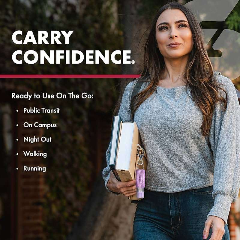 SABRE 3‑in‑1 Defense Pepper Spray with Tear Gas & UV Marking Dye - Twist-Lock Safety, Quick-Release Keychain, Maximum Strength OC for Self Defense, 14-ft Range, 10 Second Spray Time, 0.54 fl oz - Image 6