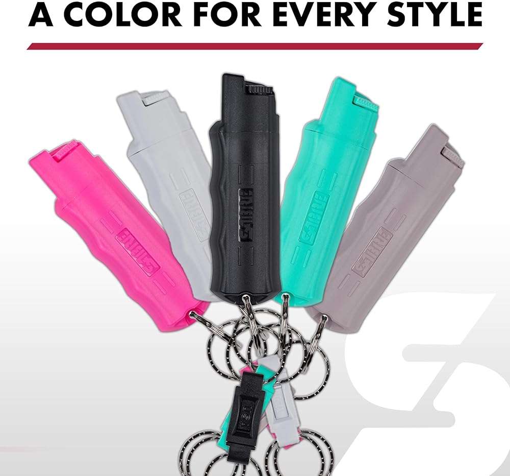 SABRE 3‑in‑1 Defense Pepper Spray with Tear Gas & UV Marking Dye - Twist-Lock Safety, Quick-Release Keychain, Maximum Strength OC for Self Defense, 14-ft Range, 10 Second Spray Time, 0.54 fl oz - Image 7