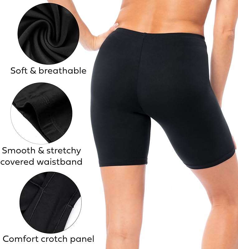 Sexy Basics Womens Ultra Soft Yoga Bike Short | Stretch Boxer Briefs | Multi Packs - Image 4