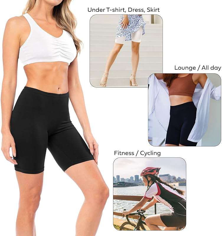 Sexy Basics Womens Ultra Soft Yoga Bike Short | Stretch Boxer Briefs | Multi Packs - Image 5