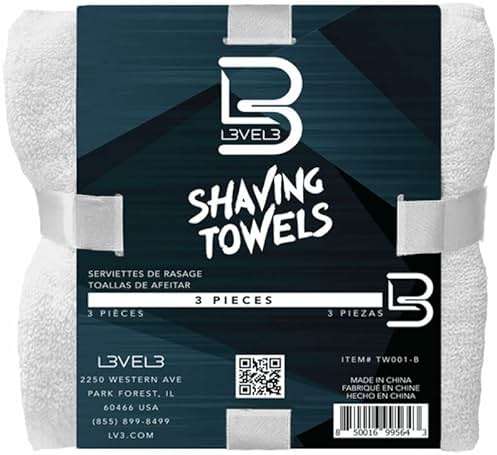 Level 3 Face Towels - Barber and Salon Hair Stylist White Cotton Cloth - Soft, Light and Absorbent - Image 1