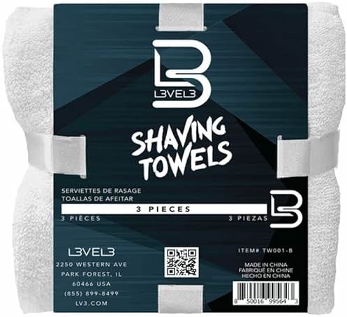 Level 3 Face Towels - Barber and Salon Hair Stylist White Cotton Cloth - Soft, Light and Absorbent - Product Image