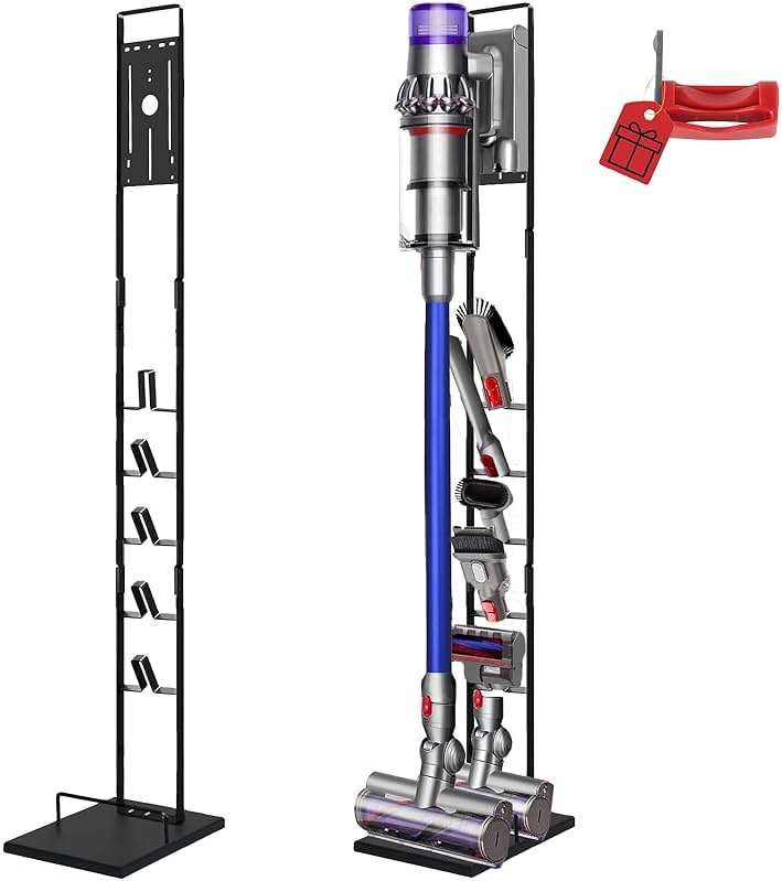 Lasvea Vacuum Stand for Dyson V6, V7, V8, V10, V11, V12, V15 Cordless Cleaners - Heavy Base Metal Bracket Holder, Accessory & Attachment Storage - Product Image