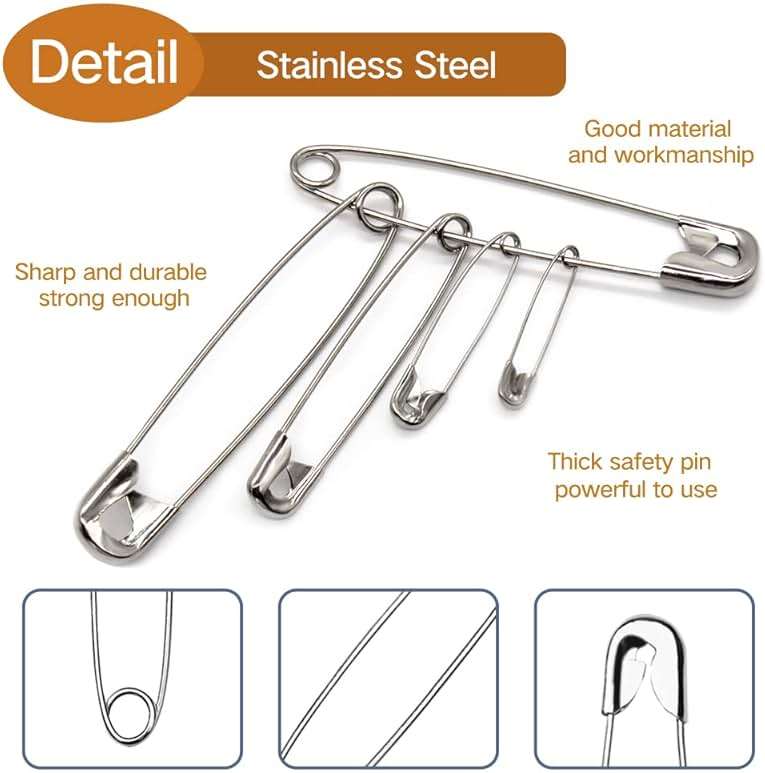 Tkiaea 3 Inches Large Safety Pins, Pack of 50, Big Heavy Duty Safety Pins for Brooch Making, Blankets, Crafts, Cloth Curtain (SP) - Image 4